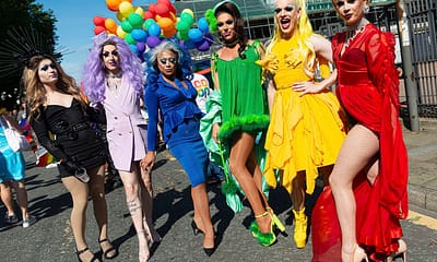 Drag queens at pride parade