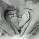 infant, feet, father